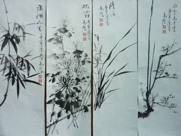 C011 高瀅---冰雪見貞青 水墨